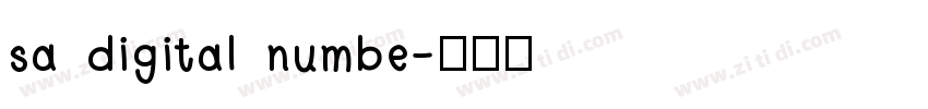 sa digital numbe字体转换